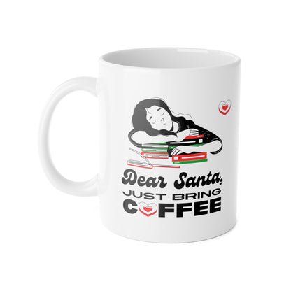 Cute Christmas White Ceramic Mug, 11oz