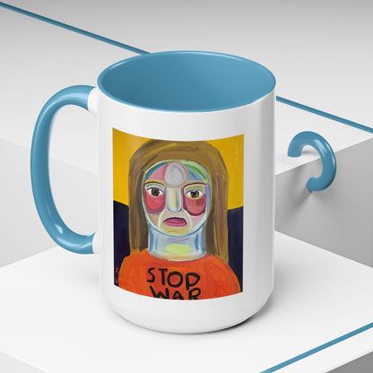 Colorful Face Art Coffee Mug Design (11, 15oz)