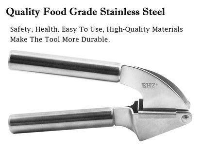 Garlic Press – Stainless Steel Manual Crusher for Garlic, Ginger & Vegetables