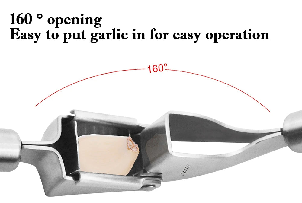 Garlic Press – Stainless Steel Manual Crusher for Garlic, Ginger & Vegetables