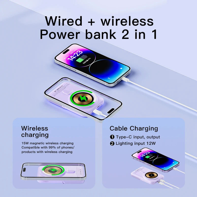 10000mAh Wireless Charger Power Banks With Bracket For iPhone 15 14 13 Xerxes Eagles