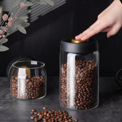 GIANXI Vacuum Sealed Jug Coffee Beans Glass Airtight Canister Food Grains Candy Keep Fresh Storage Jar Kitchen Accessories Xerxes Eagles