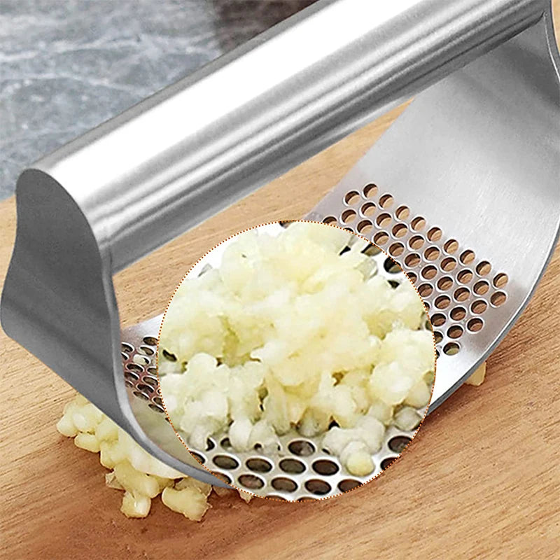 Upgraded Stainless Steel Garlic Press Squeezer Manual Garlic Ginger Rocker Crusher Garlic Cutting Mince Tools Kitchen Gadgets Xerxes Eagles