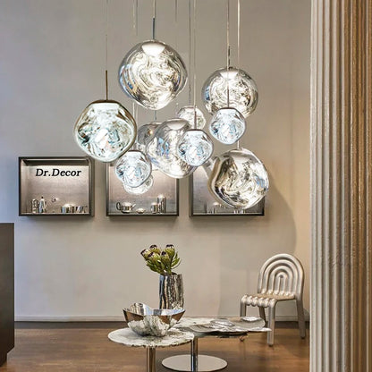 Nordic Lava Glass LED Pendant Light for Living Room Decor Xerxes Eagles