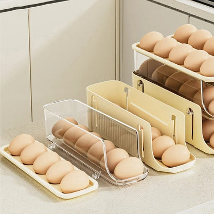 Refrigerator Egg Storage Box Automatic Scrolling Egg Holder Household Large Capacity Kitchen Dedicated Roll Off Egg Storage Rack Xerxes Eagles