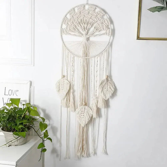 Bohemian Macrame Tree of Life Dream Catcher Wall Hanging Decor - Xerxes Eagles