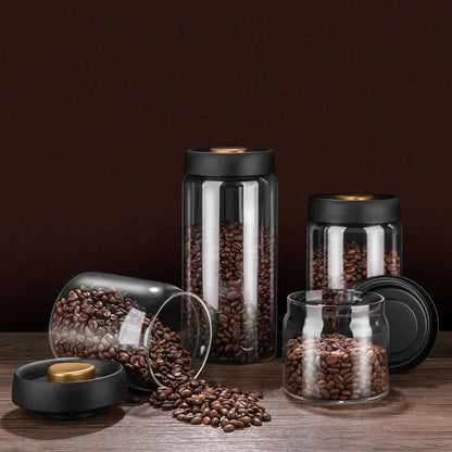 GIANXI Vacuum Sealed Jug Coffee Beans Glass Airtight Canister Food Grains Candy Keep Fresh Storage Jar Kitchen Accessories - Xerxes Eagles